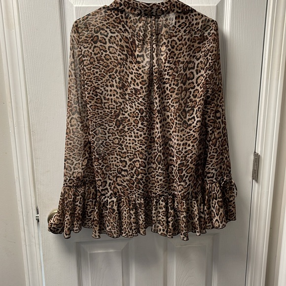 Zara Ruffled Print Blouse NWT - Picture 5 of 6